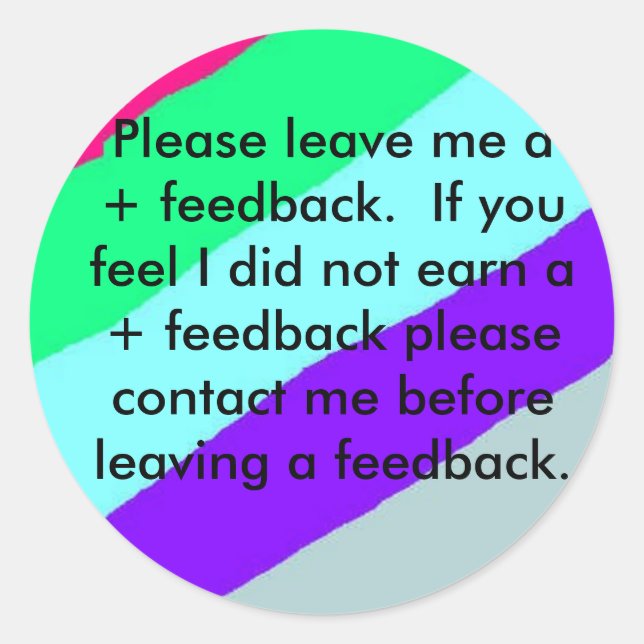 Stickers Commentaires Ebay. Veuillez laisser vos c (Devant)