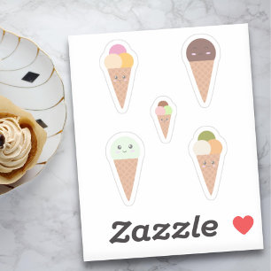 Stickers Cone à la crème glacée mignonne