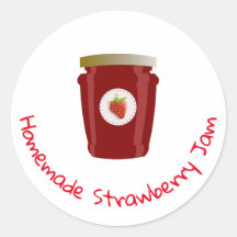 Stickers confiture aux fraises maison