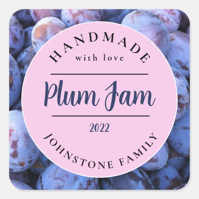 Stickers Confiture de Plum faits maison (Devant)