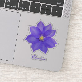 Stickers Contour Purple Clematis Vinyl