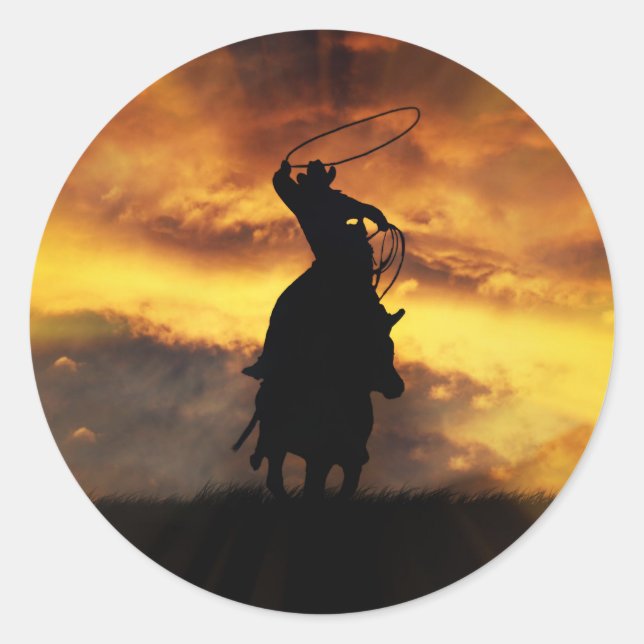 Stickers cool Cowboy Roping (Devant)