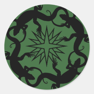 Stickers Cool Retro Reptile Art Stickers
