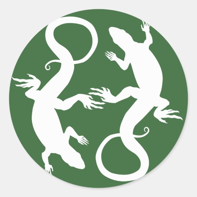 Stickers Cool Retro Reptile Art Stickers (Devant)