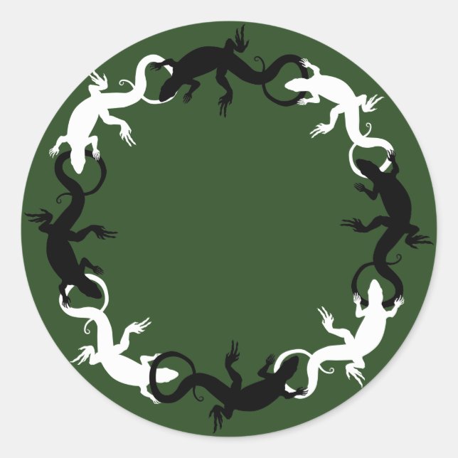 Stickers Cool Retro Reptile Art Stickers (Devant)