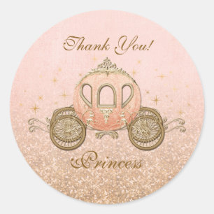 Stickers Coral Royal Fairytale Princess Circle