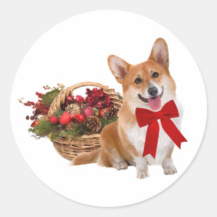 Stickers "Corgi de Noël"