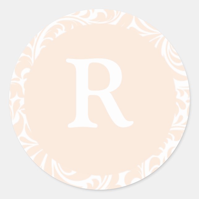 Stickers Couleur Ivoire Monogramme R Pour Monogr M (Devant)