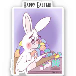 Stickers Coupe Personnalisée De Pâques Surprise