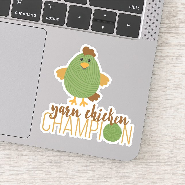 Stickers Coupe sur mesure Champion de poule verte (Détail)