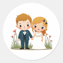 Stickers Couple du jour du mariage