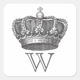 Stickers Couronne avec monogramme