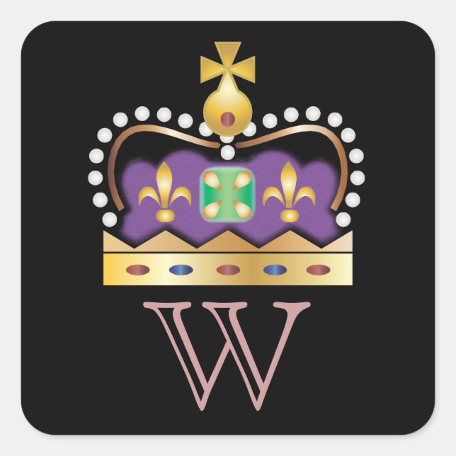 Stickers Couronne avec monogramme (Devant)