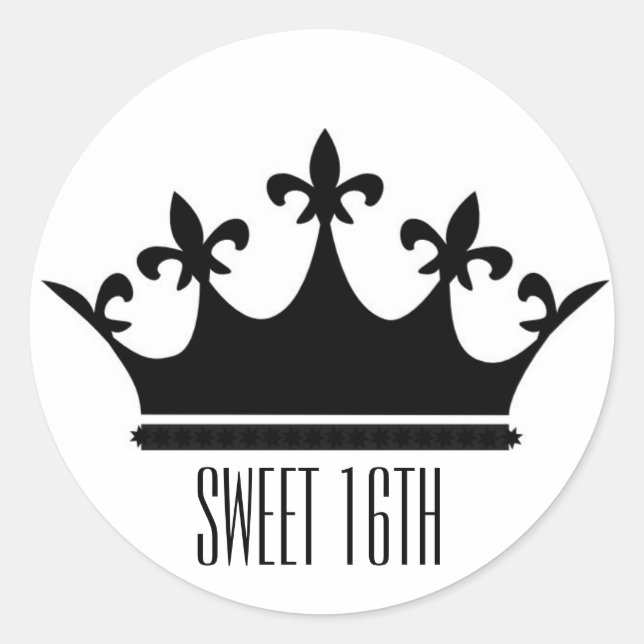 Stickers Couronne Silhouette Noire (Devant)