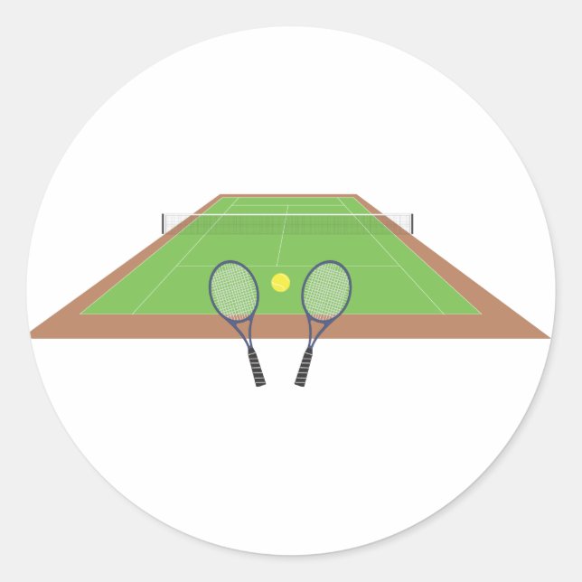 Stickers court de tennis et raquette (Devant)