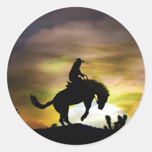 Stickers Cowboy et Bucking Horse (Devant)
