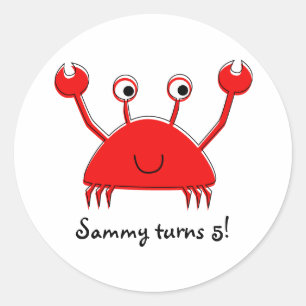 Stickers crabe rouge   Cupcake Toppers