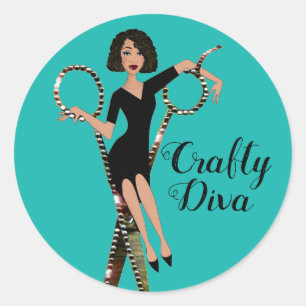 Stickers "Crafty Diva" afro-américains