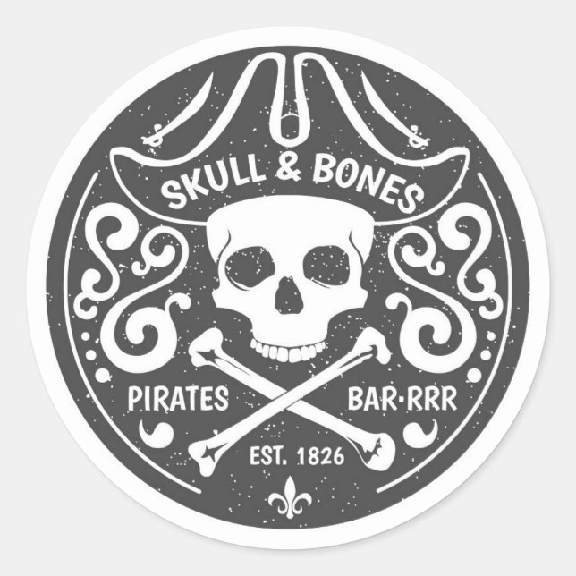 Stickers crâne pirate (Devant)