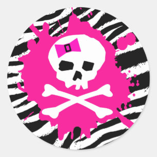 Stickers crâne Zebra Scene enfant