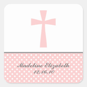 Stickers croix rose