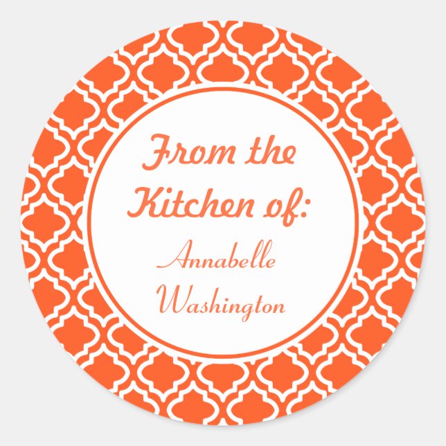 Stickers cuisine orange vif (Devant)