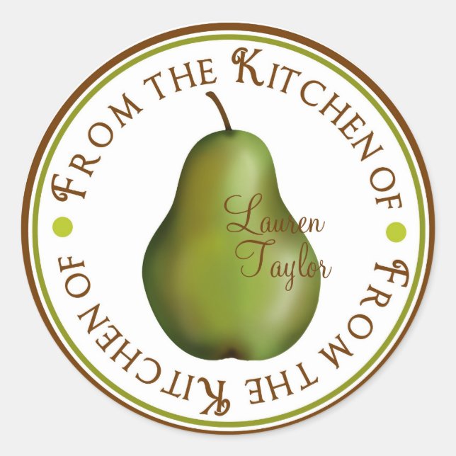 Stickers Cuisine Personnalisée - Poires (Devant)