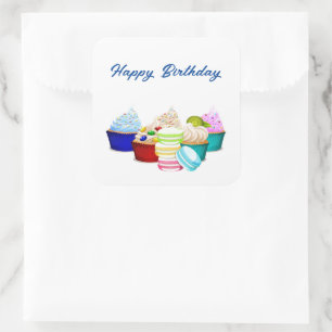 Stickers Cupcake Anniversaire