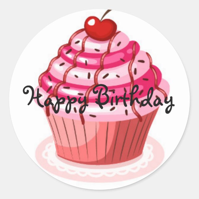Stickers Cupcake Anniversaire (Devant)