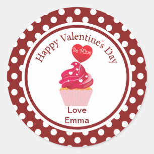 Stickers Cupcake de la Saint Valentin "Soyez à moi