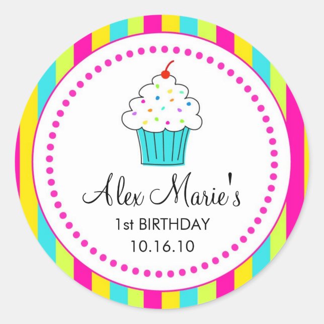 Stickers Cupcake / Favoriser les étiquettes (Devant)