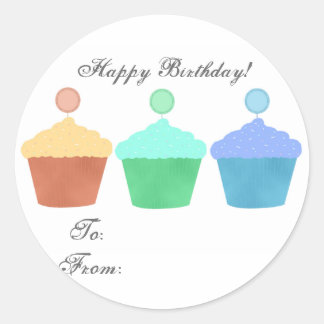 Stickers Cupcakes colorés