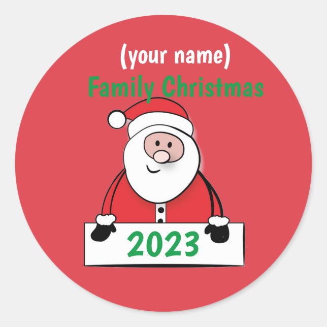 Stickers - Custom Family Christmas (Name hinzufüge (Vorderseite)