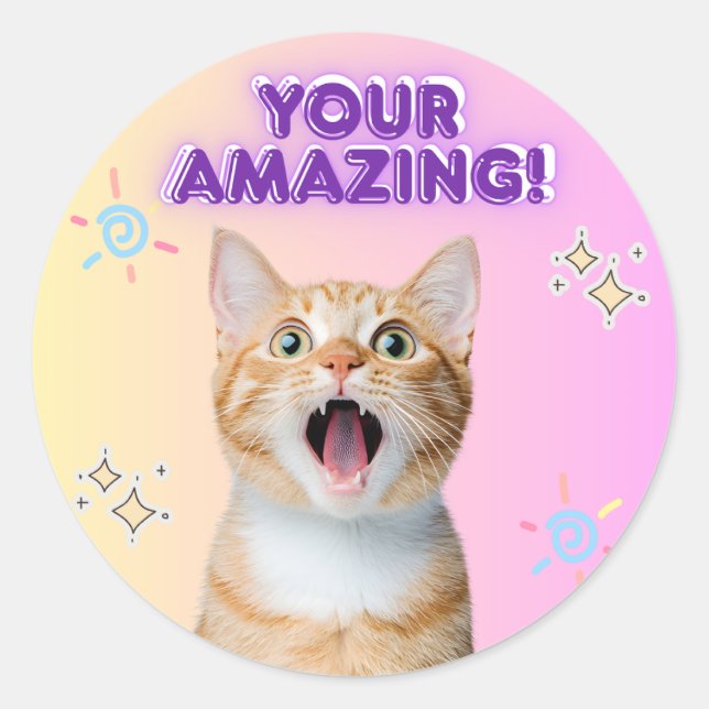 Stickers Cute Kitty (Devant)