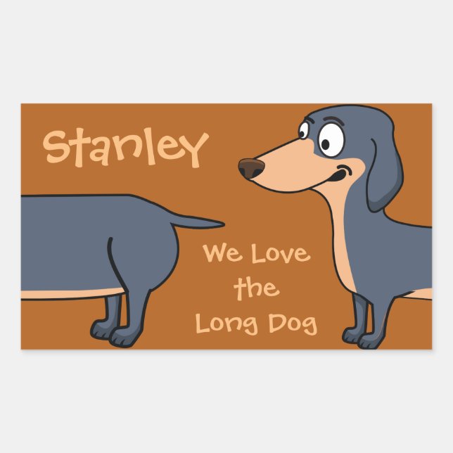 Stickers Dachshund amusant (Devant)
