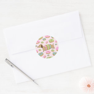 Stickers Dachshund & Donuts Party & Décor