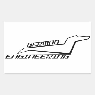 Stickers Dachshund Rectangle - Ingénierie allemand
