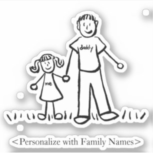 Stickers Daddy's Girl Custom Dad & Daughter Decal