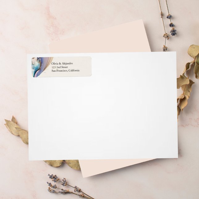 Stickers d'adresse de retour d'aquarelle cosmique (Créateur téléchargé)