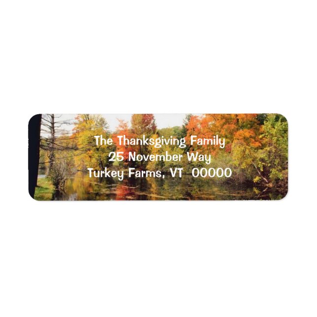 Stickers d'adresse de retour des paysages automnau (Devant)