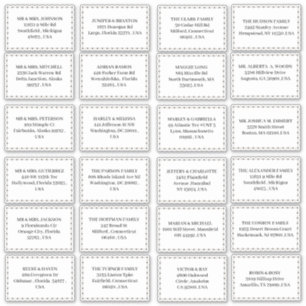 Stickers d'adresse minimaliste Faire-part de maria