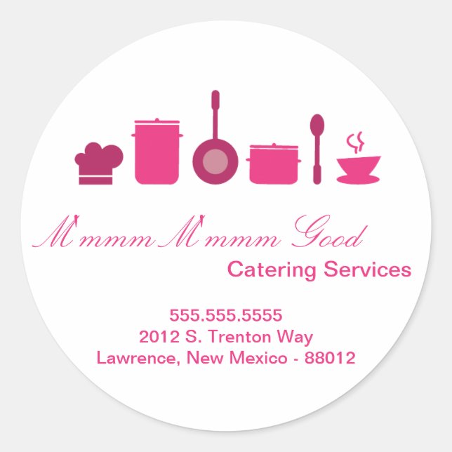 Stickers d'adresse professionnelle du chef cuisini (Devant)