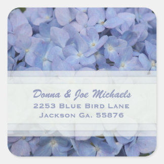 Stickers d'adresse Purple Hydrangea