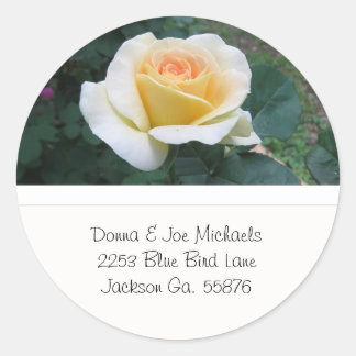 Stickers d'adresse rose jaune