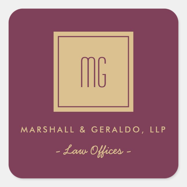 Stickers d'affaires Gold Monogram (Devant)