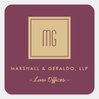 Stickers d'affaires Gold Monogram