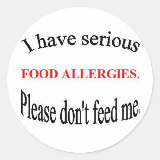 Stickers d'allergie alimentaire