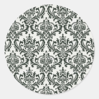 Stickers Damask noir et blanc