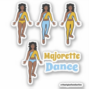 Stickers Dancer Changement rapide Bleu clair Jaune