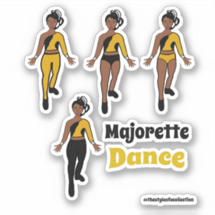 Stickers Dancer Changement Rapide Noir Jaune